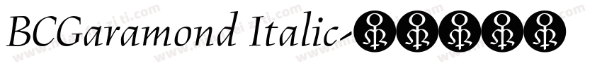 BCGaramond Italic字体转换